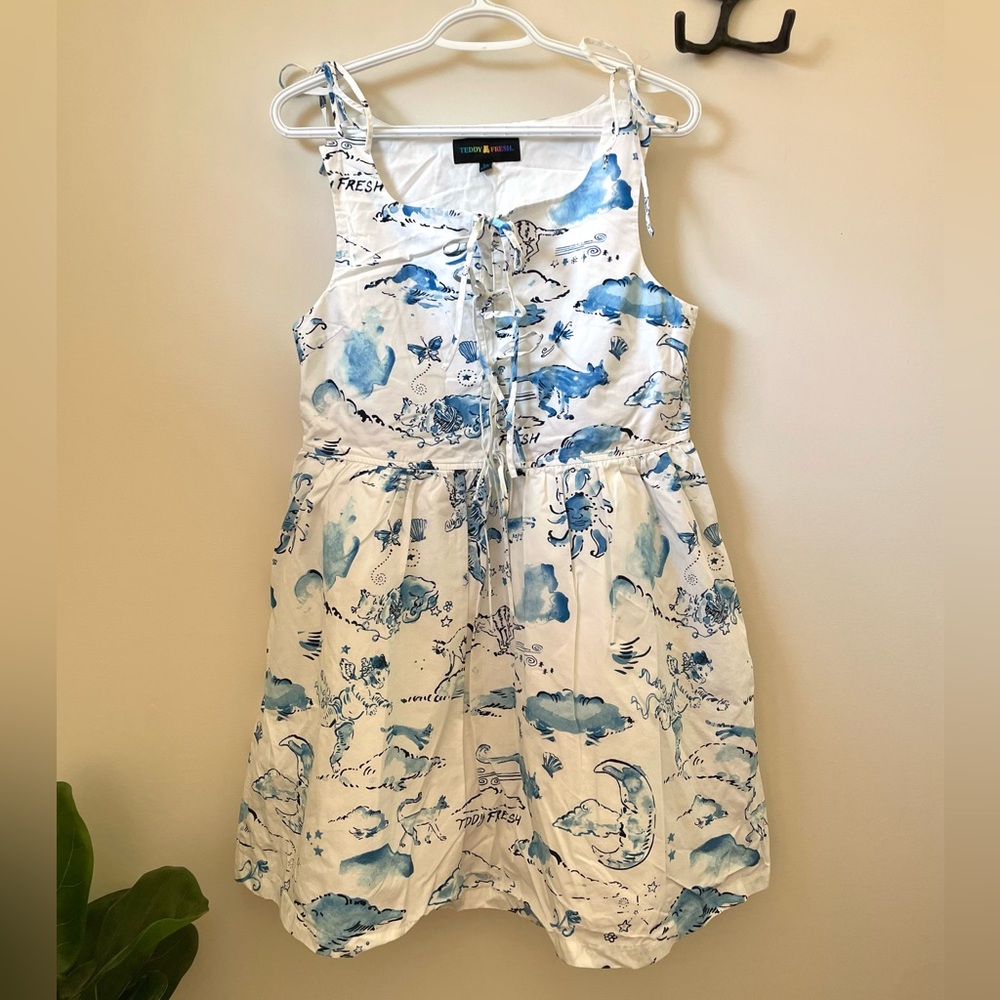 Teddy Fresh Cats and Cherubs Babydoll Dress - XS